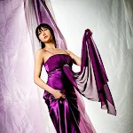 Yeon Da Bin Gorgeous in Purple Maxi Foto 19