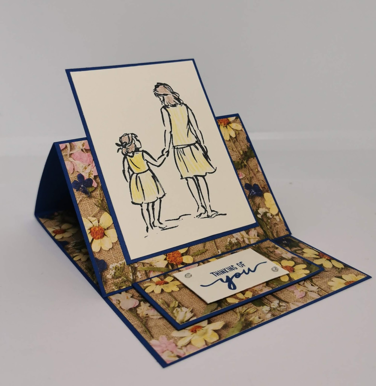 An Easel Fold Card using Beautiful Moments Stamp by Stampin' Up