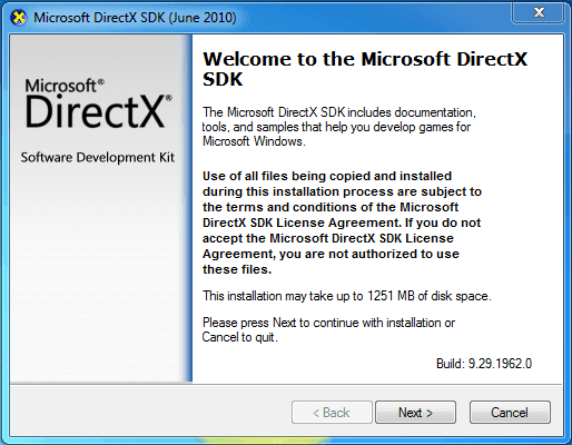 ladda ner directx sdk när du inte har validering