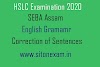 SEBA Class 10 English Grammar Correction of Sentences From Question Bank 2020 