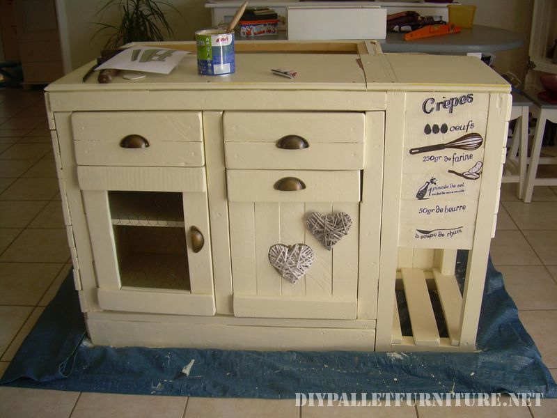 Mueblesdepalets.net: Isla de cocina con palets