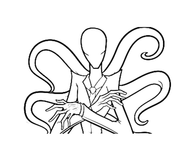 Printable Slender Slender Man Character Coloring Pages title=