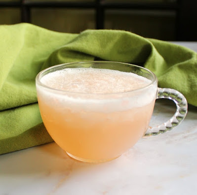 frozen slushy peach punch glass mug of grandma's peach punch
