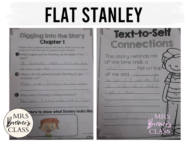 Our class LOVES Flat Stanley! Here are some fun Flat Stanley book study companion activities to go with the book by Jeff Brown. Perfect for whole class guided reading, small groups, or individual study packs. Packed with lots of fun literacy ideas and standards based guided reading activities. Common Core aligned. Grades 1-2 #bookstudies #bookstudy #novelstudy #1stgrade #2ndgrade #literacy #guidedreading #flatstanley