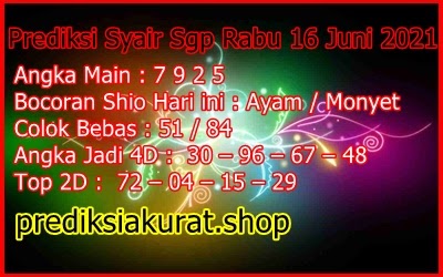 Prediksi Togel Singapura 16 Juni 2021