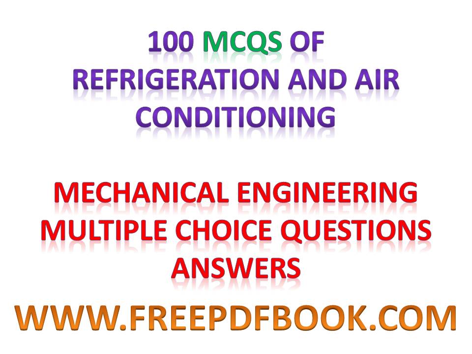 Refrigeration and Air Conditioning Mechanical Engineering Multiple