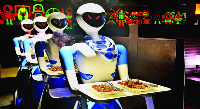 Robots Serving At This New Restaurant In Hyderabad Robots Serving At This New Restaurant In Hyderabad