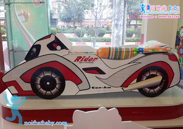 giường ngủ ô tô, giường tầng trẻ em, kệ sách lk0