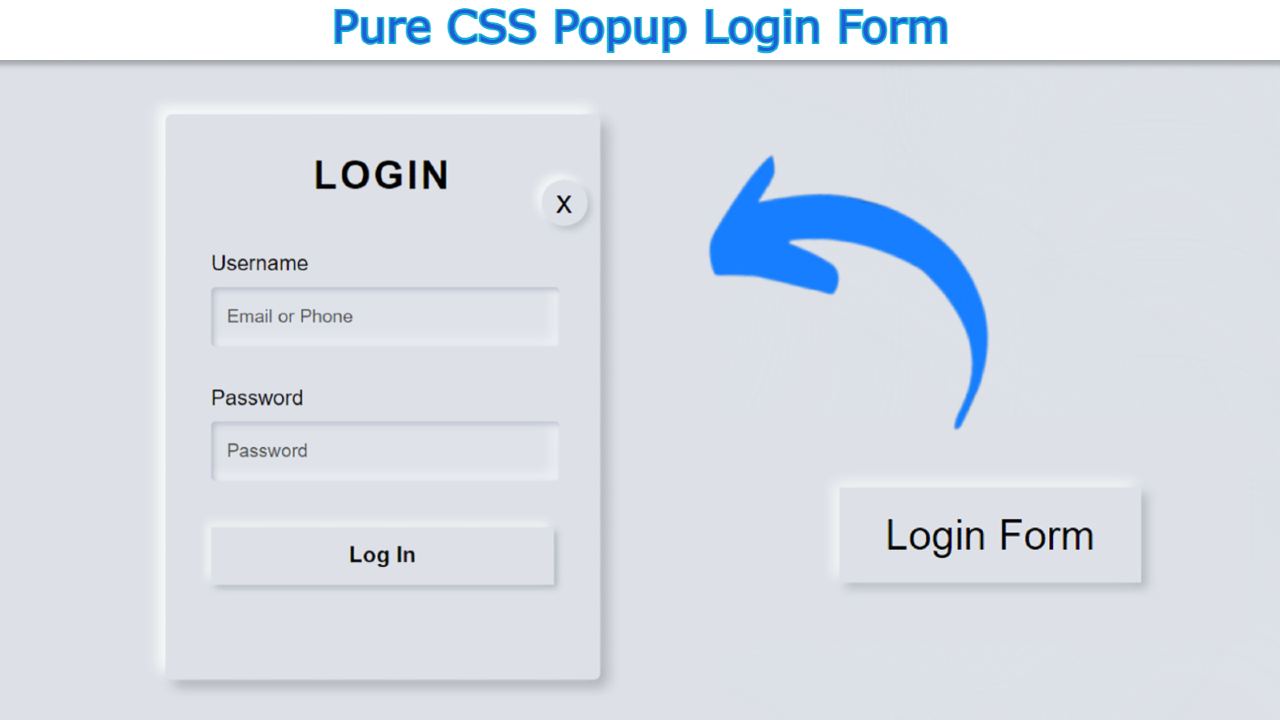 How To Create A Popup Login Form Using Only Css And Html