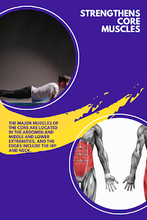 Plank Strengthens core muscles