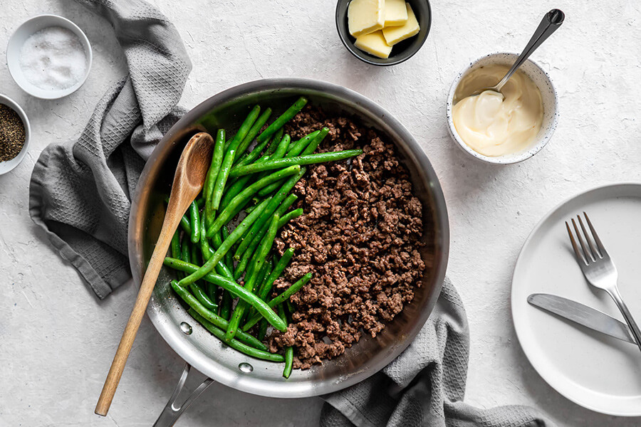 Keto Diet For Beginners Easy OnePan Ground Beef and Green Beans
