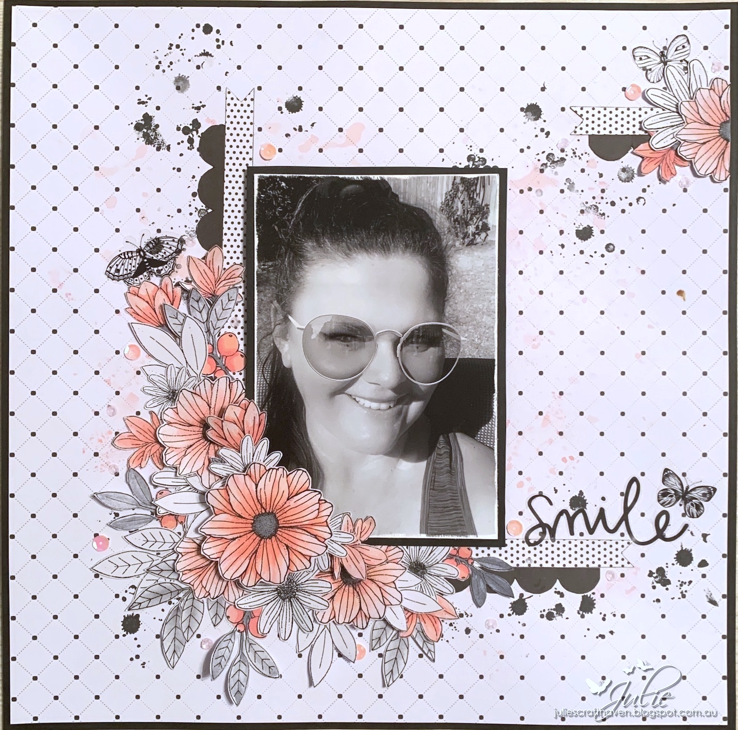 Smile Layout Julie's Craft Haven