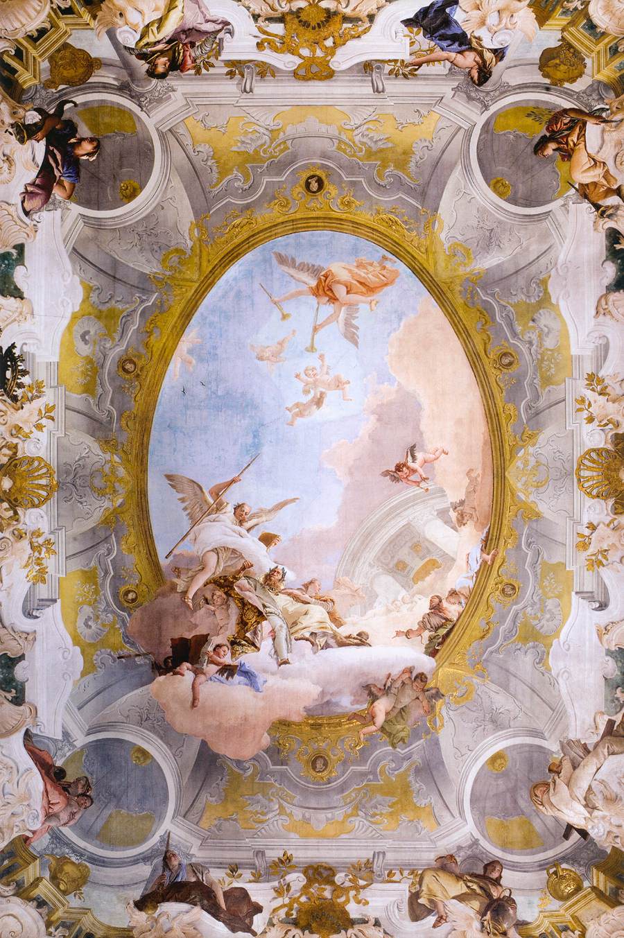 тьеполо в ка реццонико. фреска джованни тьеполо. аллегория фреска. фрески тьеполо в вюрцбурге. джованни тьеполо.