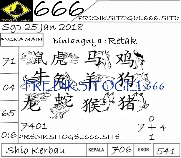 Syair Togel Singapura SGP Kamis 25 Januari 2018 Togel Mbah 666