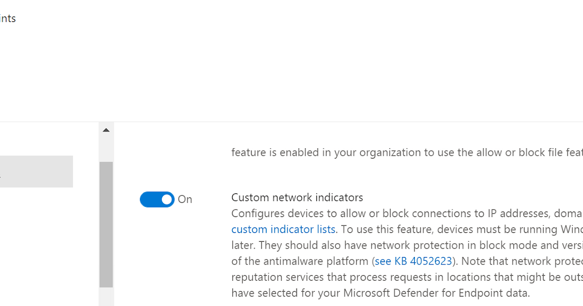 Creating custom Network Indicator rules in Defender for Endpoint