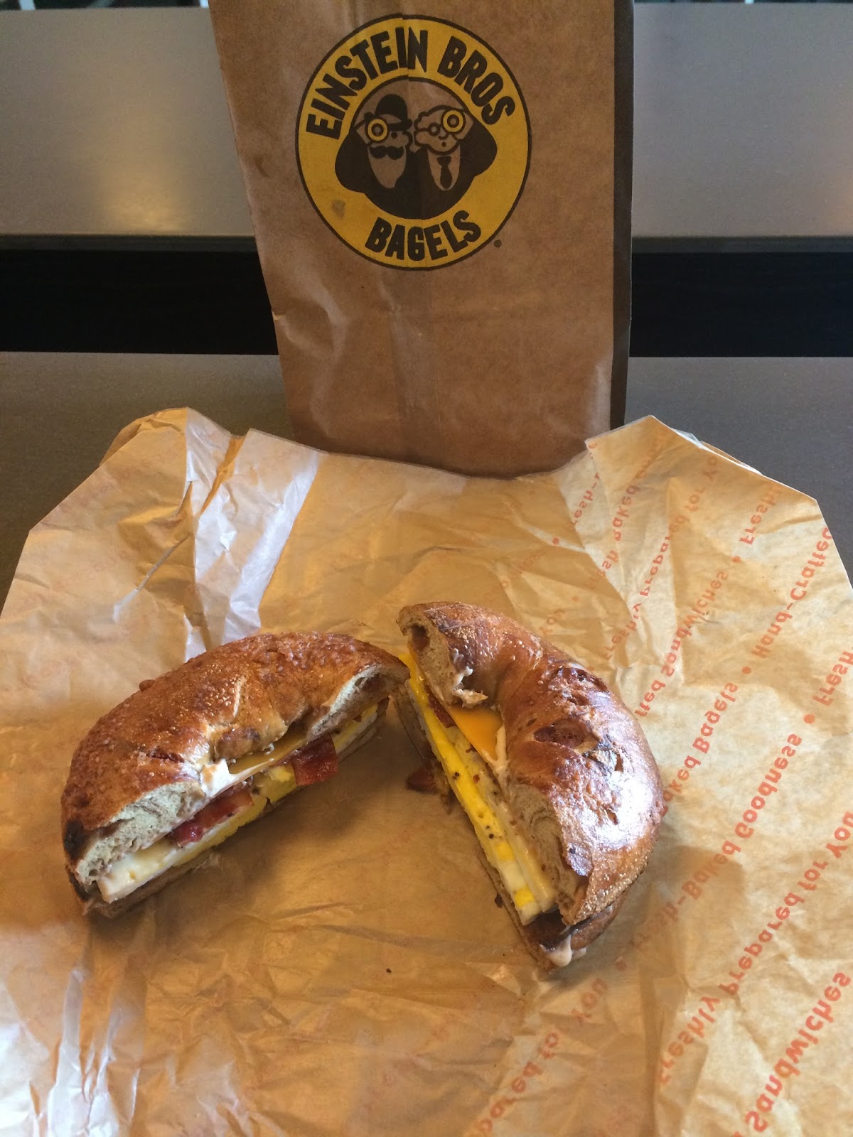 A GEEK DADDY Get Egged at Einstein Bros Bagels on August 16