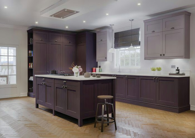 purple kitchen designs