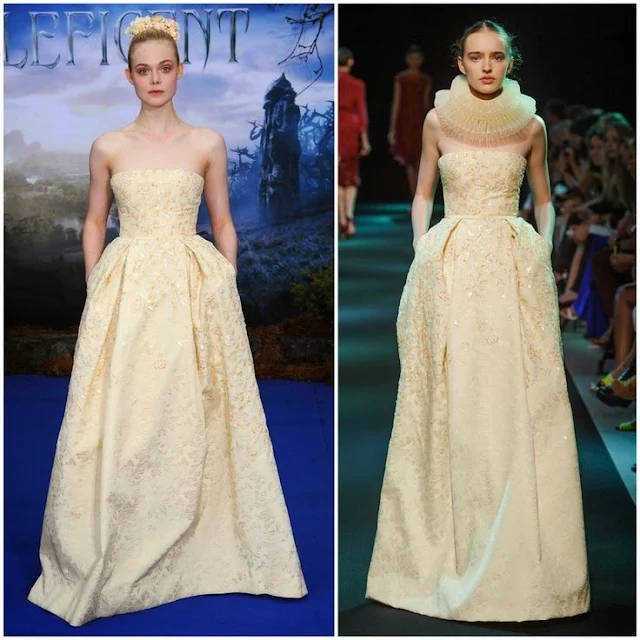 Elle Fanning in Georges Hobeika Couture –  ‘Maleficent’ Private Reception