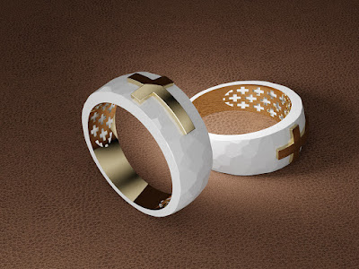 Ceramic and Gold. Custom Jewelry Design.