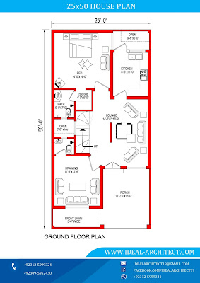 25x50 Ground Floor Plan