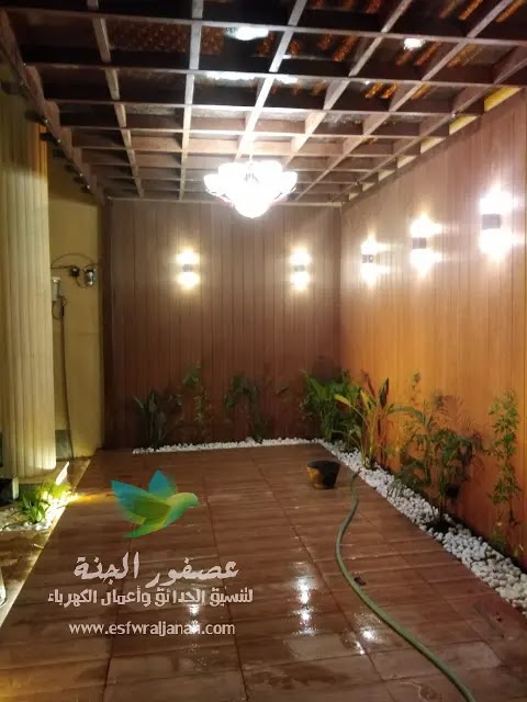 ارضيات حدائق خارجية شركة تنسيق ارضيات الحدائق عصفور الجنة