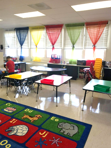 Rainbow Themed Classroom Decor, Classroom Curtain Ideas