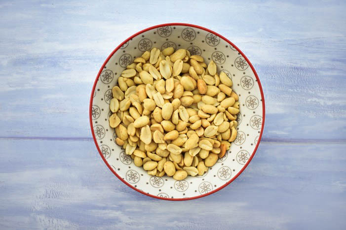 salted peanuts in a bowl