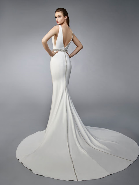 Norianna K'Mich Weddings - wedding planning - wedding dresses - grecian white open back dress - enzoani