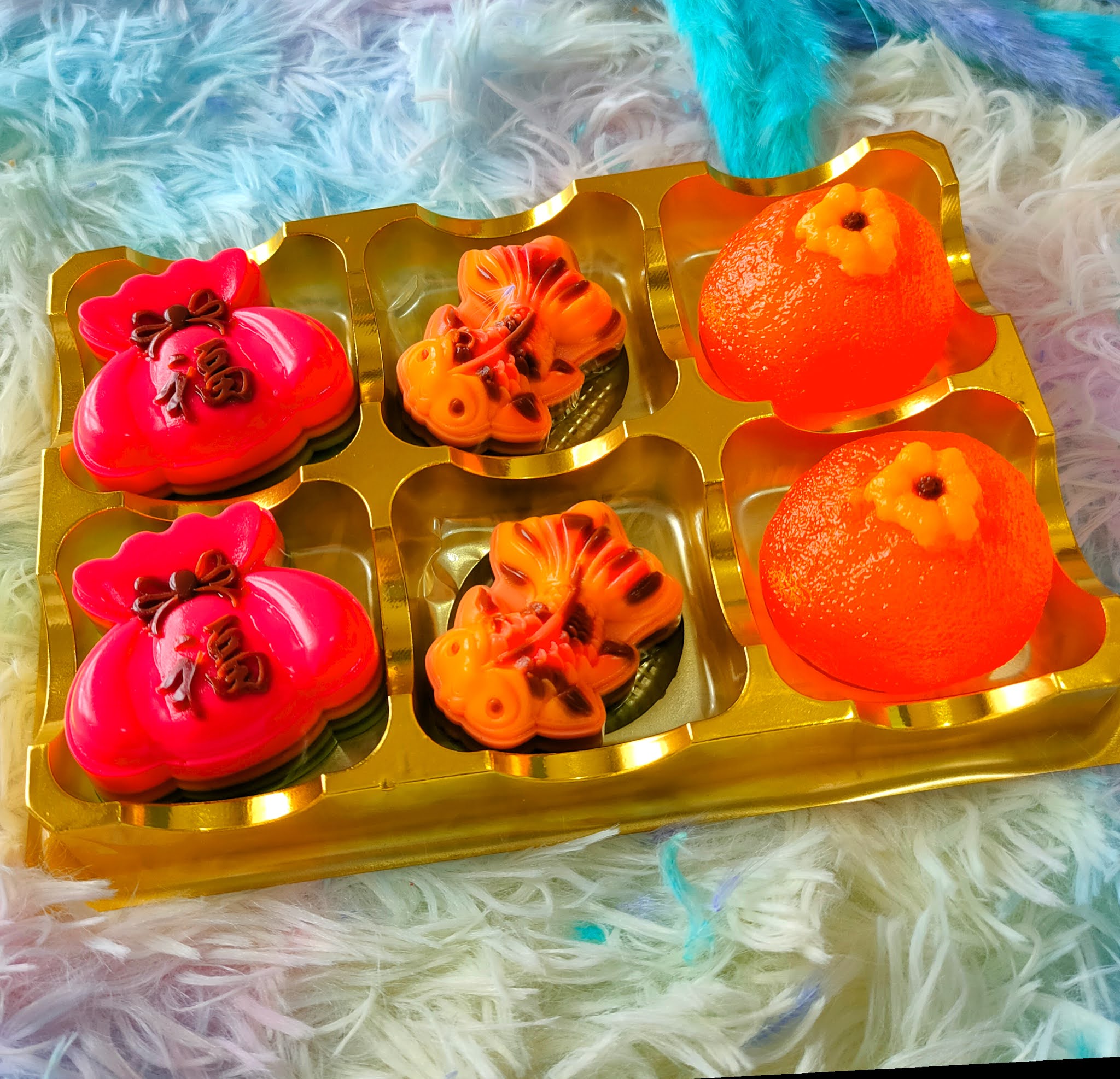 chinese new year jelly candy square