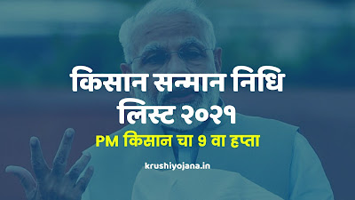 Kisan Sanman Nidhi Yojana Lisr 2021