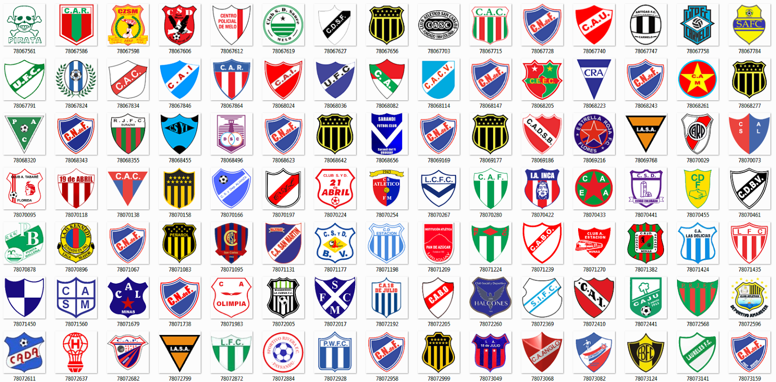 Uruguay - Pins de escudos/insiginas de equipos de fútbol