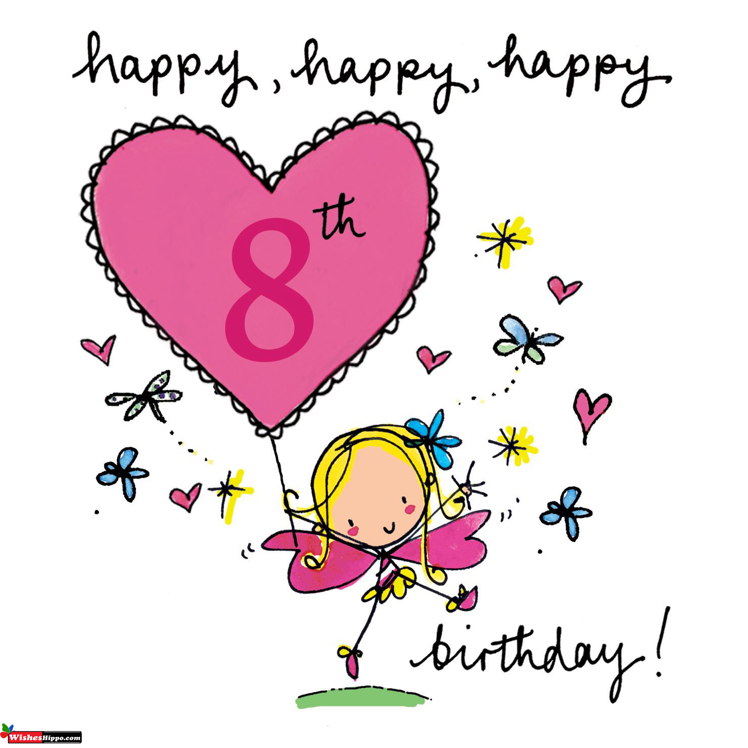 Happy 8th Birthday Wishes Image