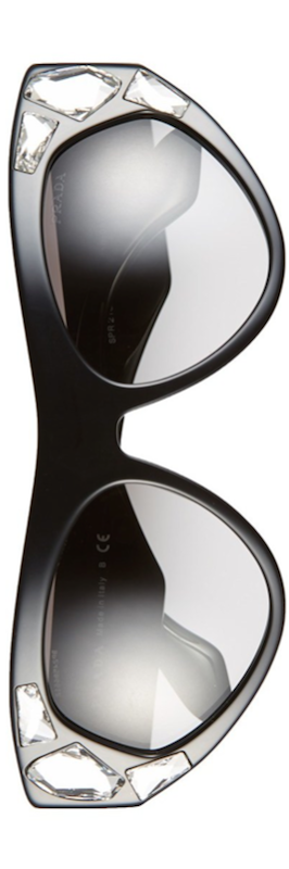 Prada 'Voice' 56mm Sunglasses  in Black