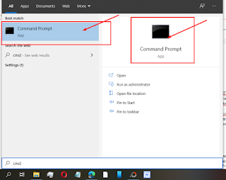 cek alamat ip melalui comnand prompt (CMD) cek alamat ip melalui comnand prompt (CMD)