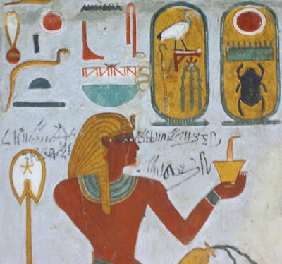 Verbreiten der altägyptischen Sprache und Zugehörigkeit Ägypten König