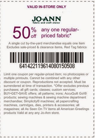 Joann Fabrics Printable Coupons August 2015