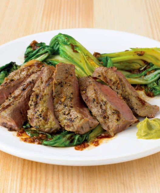 My open cookbook Wasabi beef and pak choi