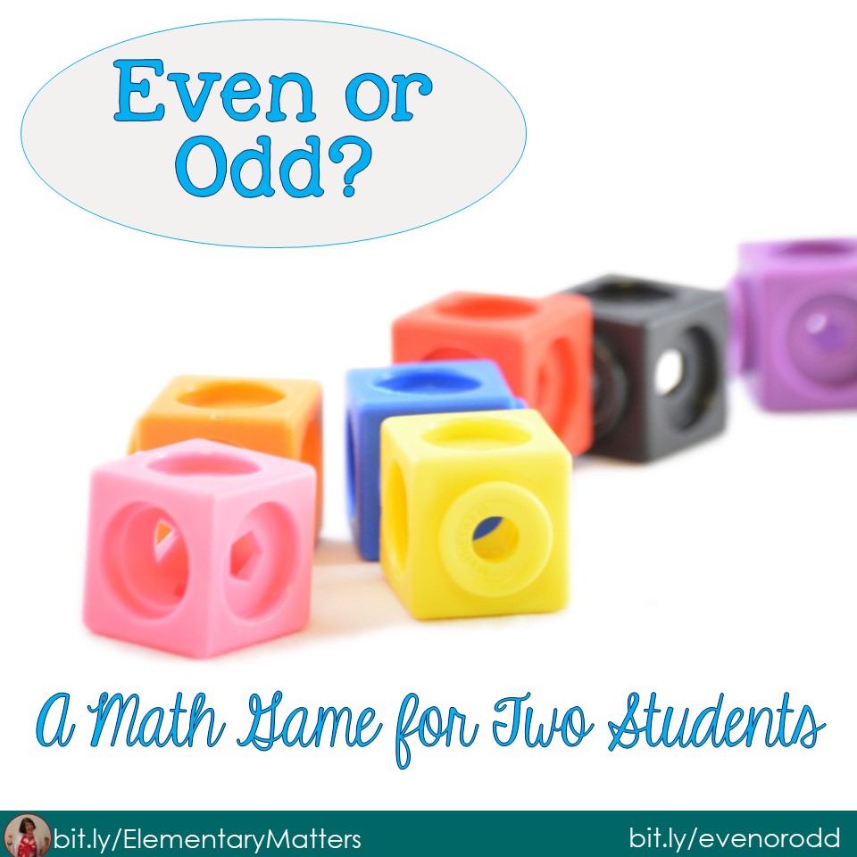Elementary Matters: Even or Odd? A Game for Two Students