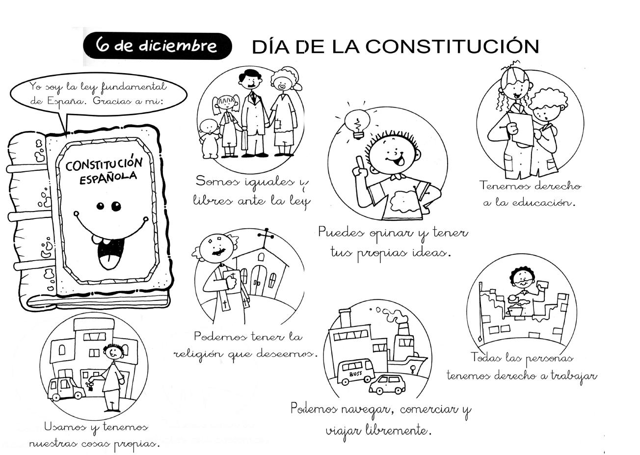 Colorear constitución española - Jugar y Colorear