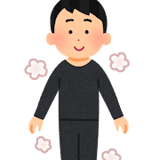 防寒肌着を着た人のイラスト(男性)