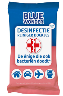 Vochtige schoonmaakdoekjes Blue Wonder