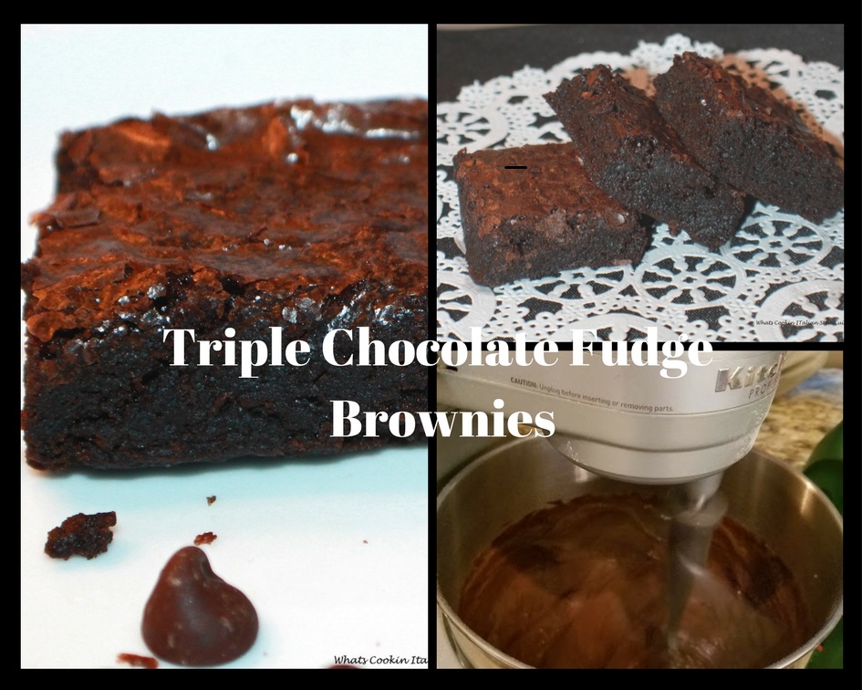 Triple Chocolate Fudge Brownies recipe plugin