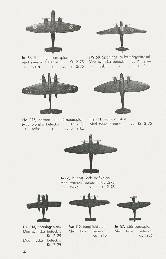 Toy soldiers and real battles Eskader Airplane Model Catalog (Wiking
