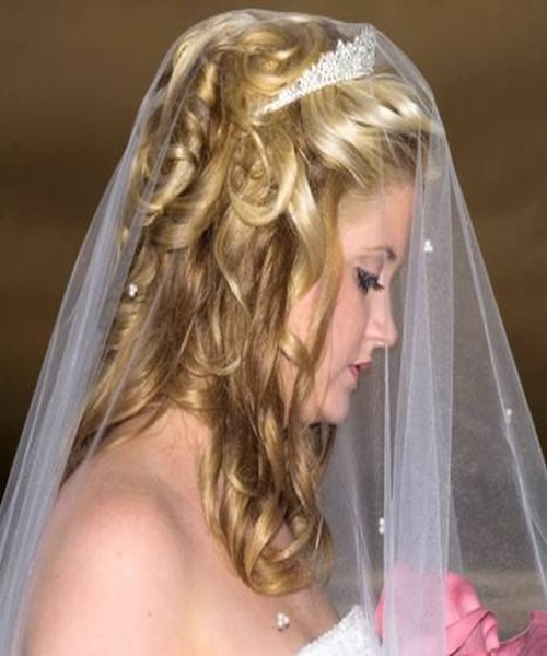 half up and half down wedding hairstyles