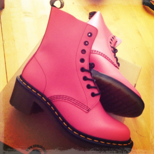 Pink Dr Martens Clemency Boots