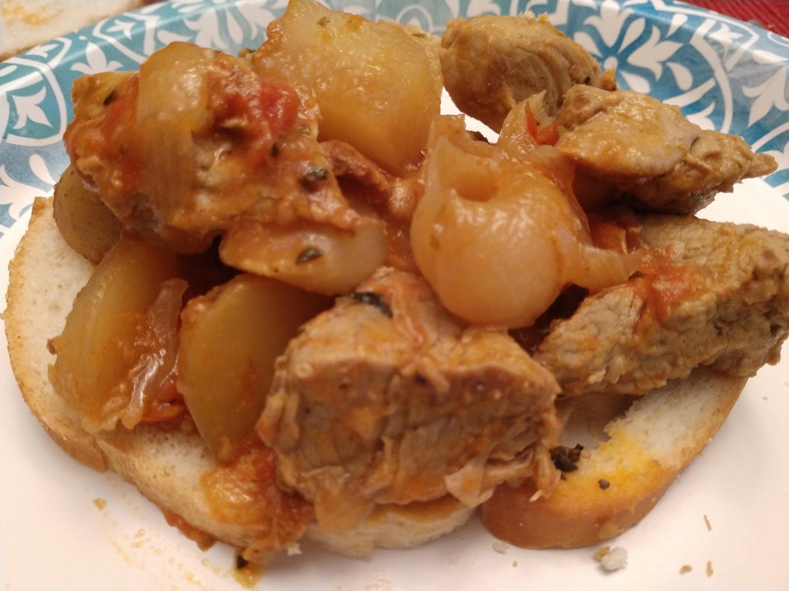 "So what are you making for dinner?" Veal Stew with Potatoes, Tomatoes