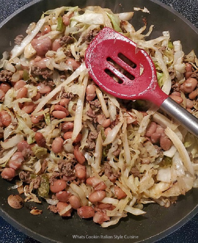 Cabbage, Beef, Rice and Bean Skillet What's Cookin' Italian Style Cuisine