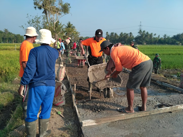 Betonisasi Jalan TMMD Sesuai Harapan Masyarakat