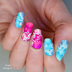 nails hawaiian themed nail scaled simplynailogical gradient simply nailogical designs polish visit