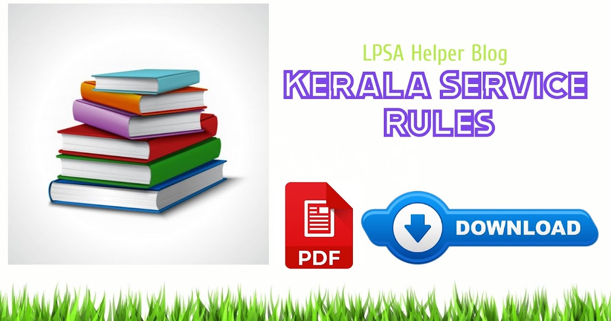 Kerala Service Rule PDF Book Kerala LPSA Helper (LPSAH)